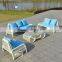 2016 home garden wicker rattan aluminum frame sofa set