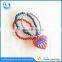 4th of July flashing heart pendant beads bracelet