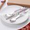 Factory popular high quality food grade stainless steel tableware fork and spoon set with packing gift box