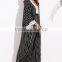 Maxi Black White Striped Women Long Dress Long Sleeve Fall Dress Beach Party Dresses