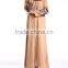 2017 latest design Ethnic Front Zipper Loose Chiffon Closure Abaya