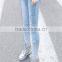 fashion knitted tall women's fancy denim jeans ladies sex jeans women's fashion
