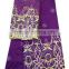 Good quality african george lace fabric for beautiful garments with unique applique with beads and stones GPF009