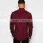 Mens Skinny High-end Shirt In Burgundy Twill Dri Fit Shirt