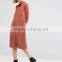 Casual Midi Shirt Dress/Concealed button placket Casual Dress/Woven Fabric Chest Pocket Dress