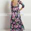 Dongguan plus size maternity clothes manufacturers nursing floral maxi dress