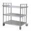 Material stainless steel cart with guardrail RCS-0331