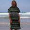 Plain Color Cotton Velour Bath Robe With Hooded Surf Poncho Beach Towel