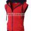 OEM service wholesale sleeveless zipper hoodie stringer vest	colorful sweatshirt cotton coat