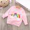 Pink yellow gray color wool sweater designs for baby girls