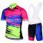 New Fashion Riding Jersey Cycling Bib Shorts Printed Bicycle Sportswear Bike Bib Shorts 3D Coolmax Padded