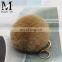 2016 Beautiful and Softly Multicolor Fur Ball Keychain Genuine Rabbit Fur Pom Pom Key Chain