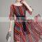 T-D063 Half Sleeve Cheap Casual Stripe Chiffon Beach Ladies Dress