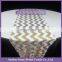 SQN70E2 Zig zag white and gold sequin chevron sequin table linens