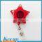 Novelty customized logo Star Shape Decorative Retractable Badge Reel,novelty novelty pull reel badge