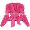 TWOTWINSTYLE Elegant V Neck Lantern Long Sleeve Ruched Lace Up Bow Sexy Women Shirt