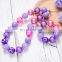 Girl Purple necklace bracelet Set Kids Boutique Beauty Charms Necklace 2pcs Set