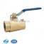 DN25 1 inch 2 Way Full Port 300 WOG NPT Threaded Brass Lockable Ball Valve with Lever Handle