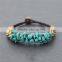 Yiwu jewelry stone jewelry wax cord woven braclets jewellery XE09-188