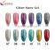 Supper glitter starry gel soak off platinum glitter gel polish diamond cosmetic nail art from Queen shining brand wholesaler