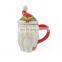 3d santa claus christmas gift box ceramic coffee mug with christmas design