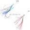 Double Barbed String Steel Assist Jig Hook Colorful Feature Type Jigging Spoon Fishing Hook