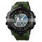 Promotion multiple time zone wrist watches Skmei 1428 men big face watch army style chronograph movement