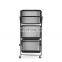 Amazon hot sales Folded kitchen storage luxury trolley collapsible trolley with wheels