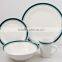 porcelain dinner set with glaze line with color