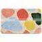 Flora funny design microfiber washable bath rug non slip water absorption bath mat