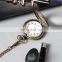 GOHUOS Transparent Wristwatches Round Stainless Steel Quartz Cheap Price Pocket Watches With Chain