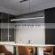 Simple Modern Long Strip Lamp with Adjustable Cord Suspension Hanging Lamp for Office Commercial Area Linear LED Pendant Light