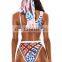 hot korean teen girl bikini women sexy printed split designer  bikini