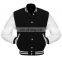 Baseball lettermen varsity jacket for men with leather sleeve custom embroidery patched logo