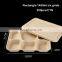 Bagasse Lunch Box Environmentally-Friendly Biodegradable School Canteen Mmulti Grid Lunch Box Disposable
