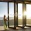 Australia standard aluminum profile bi folding door With the grid Built-in shutter