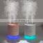 High Quality 650ml double spray  usb air aroma humidifier with 2000mAh battery, night light humidifiers for Home Car Office