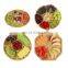 Bamboo Wood Plates Round Wooden Trays Dinnerware Set For Serving Fruits Set Of 4