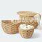 Hot Product 100% natural material water hyacinth Round Wicker Storage Basket With Lid High Quality vietnam cheap wholesale