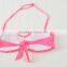 Mongrammed Bikini Bandeau Top For Women in Red or Blue