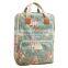 Brand Designer Flower Printing Diaper Backpack Waterproof Oilcloth Diaper Backpack Bags 2015