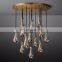 Modern Luxury Glass Ceiling Light RAIN ROUND CHANDELIER 47