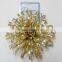 5 inch metallic shark ribbon, gold fancy garland bows, flower ribbon bow
