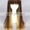 High Quality 65cm Medium Long Straight Blond&Gold Mixed Lolita Wig Synthetic Anime Wig Cosplay Hair Wig Party Wig