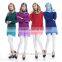 Fashion high quality Islamic girl's top casual chiffon shirt long sleeve blouses tops plus size B047