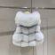 The lady doesn like the same lychee skin imported whole-skin fox fur bread blocks fashionable slim vest sheepskin hood