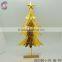 Mini gold colour metal Christmas tree craft for decorating home