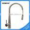 Supply Brass Chrome Plating 360 Degree Rotation Brushed Kitchen Mixer Tap Pull Out Brushed Kitchen Faucet