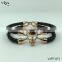 Hottest Kull Design Genuine Python Leather Bracelet with 316L stainless steel Luxury Jewelry