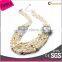 Wholesale Top Quality Jewellery Vintage Pearl Necklace With Two Alloy Flower
